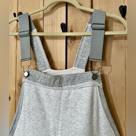 NWT Free People Movement Heather Gray Knit Overalls - Picture 5 of 9